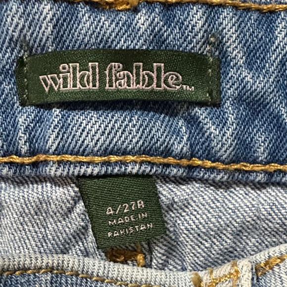 Wild Fable Distressed Light Blue Super High Rise Baggy Jeans - Picture 3 of 12